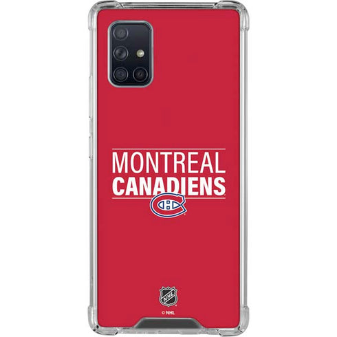 NHL Montreal Canadiens Lineup Galaxy A71 5G Clear Case