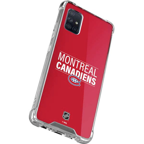 NHL Montreal Canadiens Lineup Galaxy A71 5G Clear Case