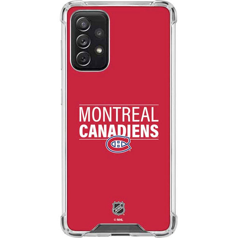 NHL Montreal Canadiens Lineup Galaxy A72 5G Clear Case