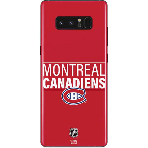 NHL Montreal Canadiens Lineup Galaxy Note 8 Skin