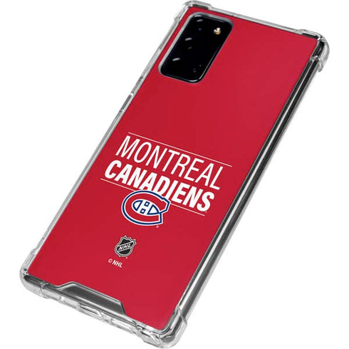 NHL Montreal Canadiens Lineup Galaxy Note20 5G Clear Case