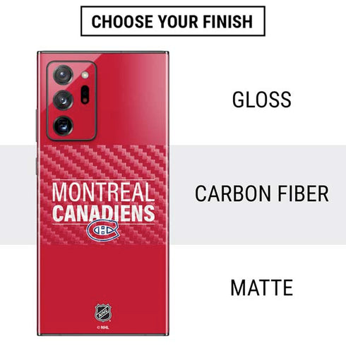 NHL Montreal Canadiens Lineup Galaxy Note20 Ultra 5G Skin