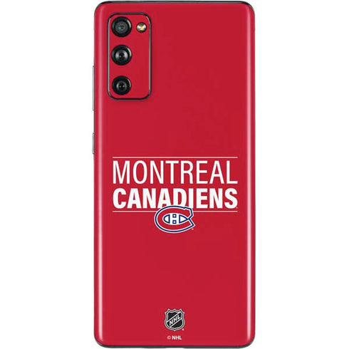 NHL Montreal Canadiens Lineup Galaxy S20 Fan Edition Skin