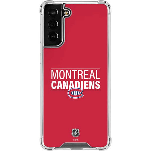 NHL Montreal Canadiens Lineup Galaxy S21 FE Clear Case