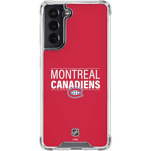 NHL Montreal Canadiens Lineup Galaxy S22 Clear Case