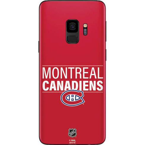 NHL Montreal Canadiens Lineup Galaxy S9 Skin