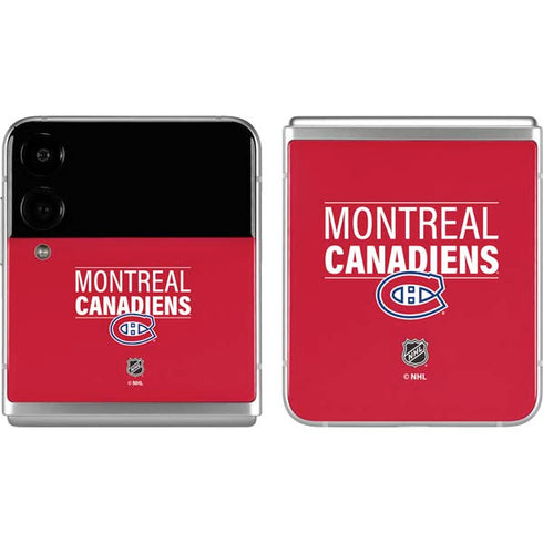 NHL Montreal Canadiens Lineup Galaxy Z Flip4 5G Skin