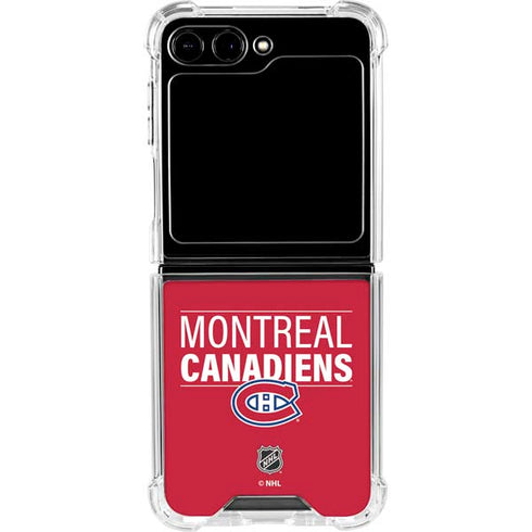 NHL Montreal Canadiens Lineup Galaxy Z Flip5 5G Clear Case