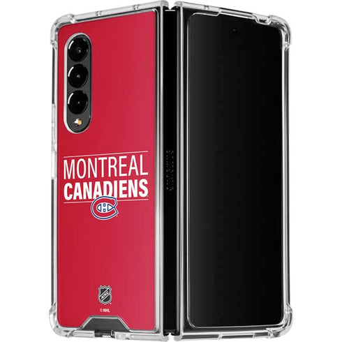 NHL Montreal Canadiens Lineup Galaxy Z Fold4 5G Clear Case