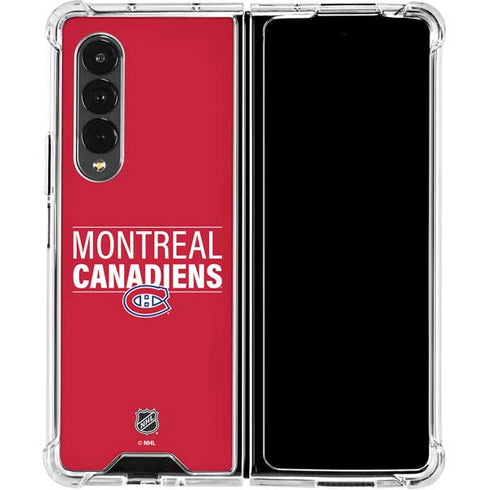 NHL Montreal Canadiens Lineup Galaxy Z Fold4 5G Clear Case
