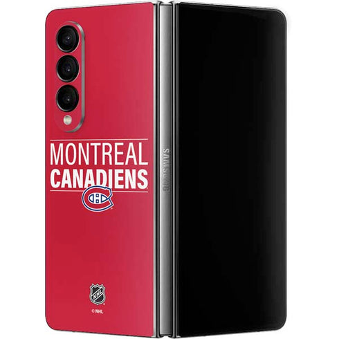 NHL Montreal Canadiens Lineup Galaxy Z Fold4 5G Skin