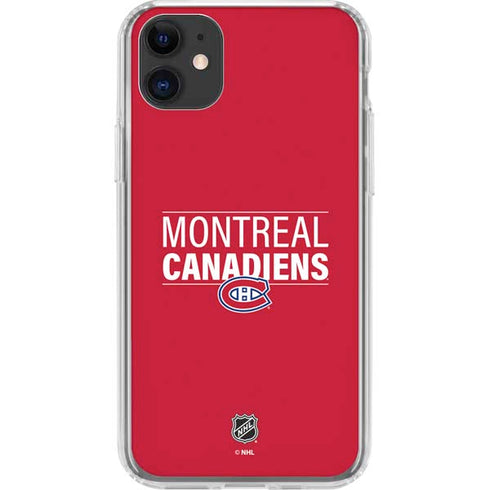 NHL Montreal Canadiens Lineup iPhone 11 Clear Case