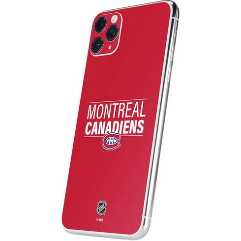 NHL Montreal Canadiens Lineup iPhone 11 Pro Max Skin