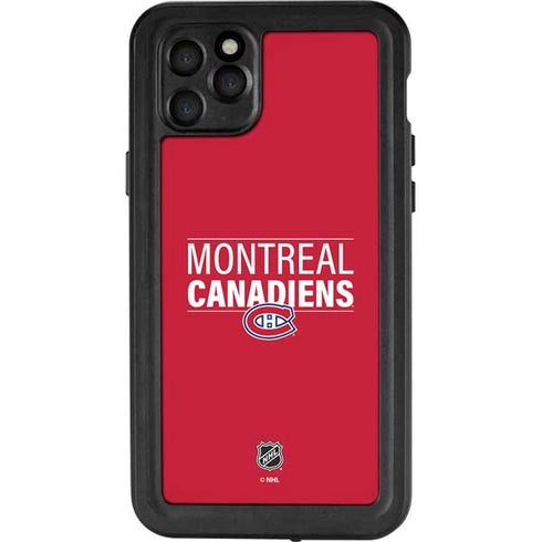 NHL Montreal Canadiens Lineup iPhone 11 Pro Max Waterproof Case