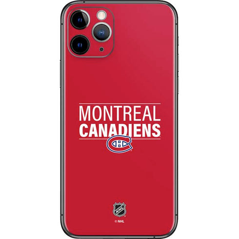 NHL Montreal Canadiens Lineup iPhone 11 Pro Skin