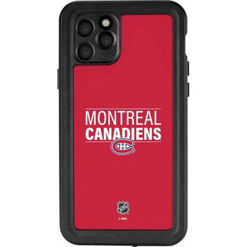NHL Montreal Canadiens Lineup iPhone 11 Pro Waterproof Case
