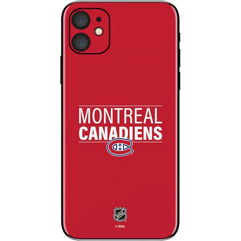NHL Montreal Canadiens Lineup iPhone 11 Skin