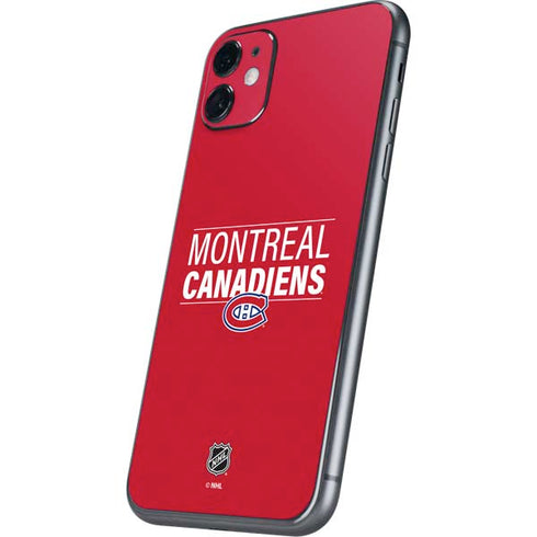 NHL Montreal Canadiens Lineup iPhone 11 Skin
