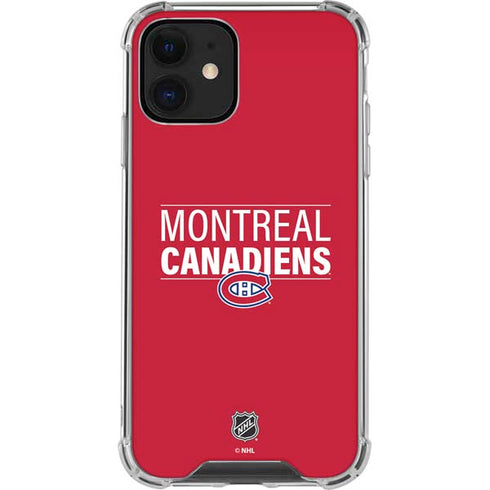 NHL Montreal Canadiens Lineup iPhone 12 Mini Clear Case