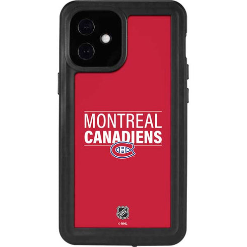 NHL Montreal Canadiens Lineup iPhone 12 Mini Waterproof Case