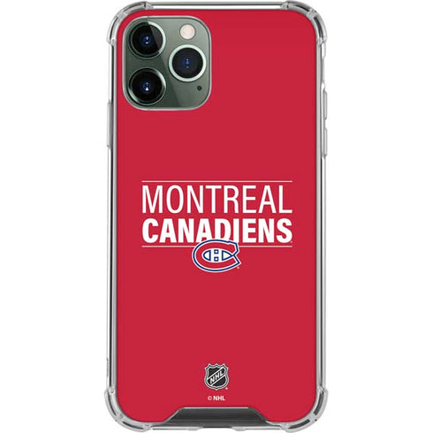 NHL Montreal Canadiens Lineup iPhone 12 Pro Max Clear Case