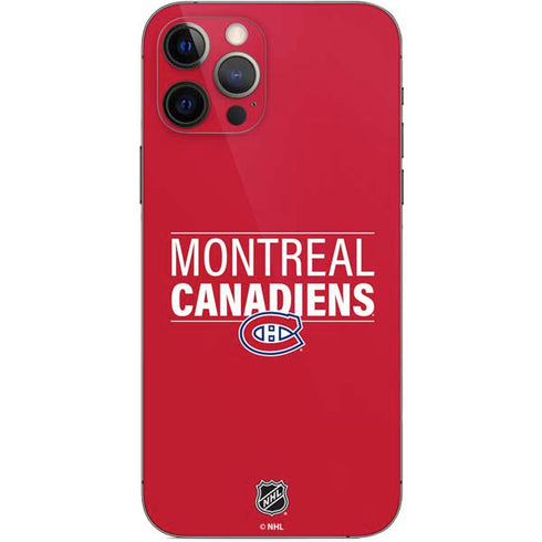 NHL Montreal Canadiens Lineup iPhone 12 Pro Skin
