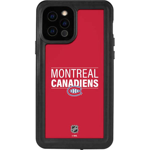NHL Montreal Canadiens Lineup iPhone 12 Pro Waterproof Case