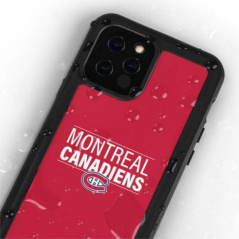 NHL Montreal Canadiens Lineup iPhone 12 Pro Waterproof Case