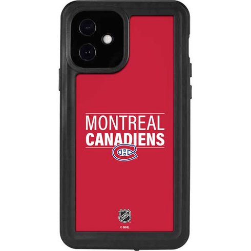 NHL Montreal Canadiens Lineup iPhone 12 Waterproof Case