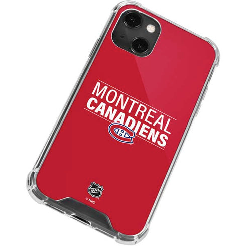 NHL Montreal Canadiens Lineup iPhone 13 Mini Clear Case