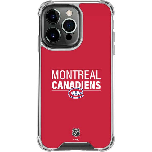 NHL Montreal Canadiens Lineup iPhone 13 Pro Clear Case