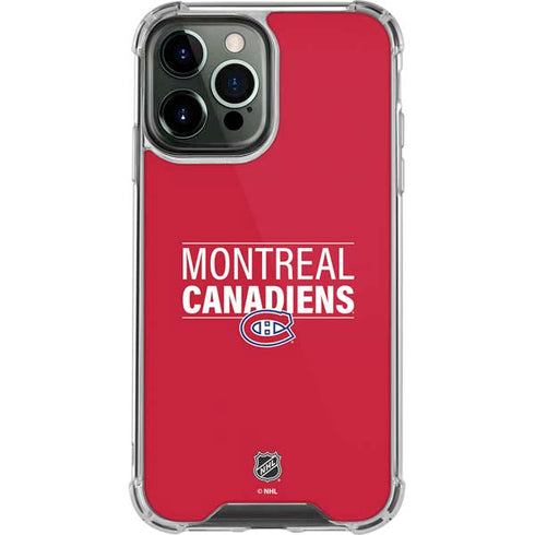 NHL Montreal Canadiens Lineup iPhone 13 Pro Max Clear Case