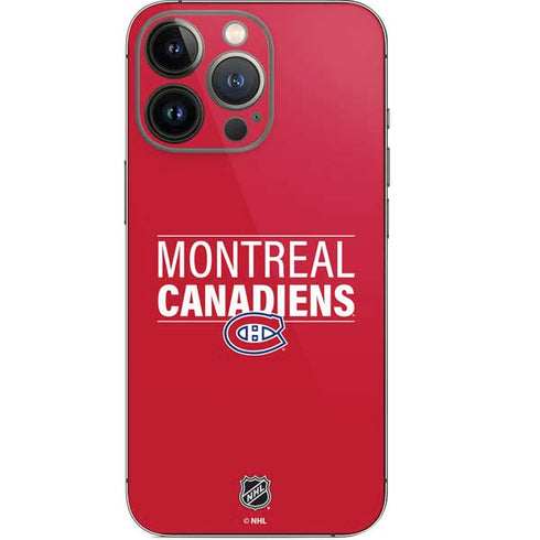 NHL Montreal Canadiens Lineup iPhone 13 Pro Skin
