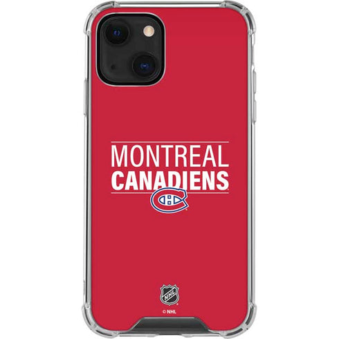NHL Montreal Canadiens Lineup iPhone 14 Plus Clear Case