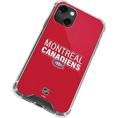 NHL Montreal Canadiens Lineup iPhone 14 Plus Clear Case