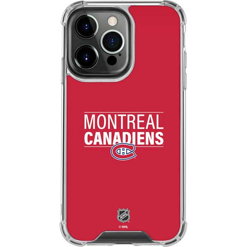 NHL Montreal Canadiens Lineup iPhone 15 Pro Clear Case