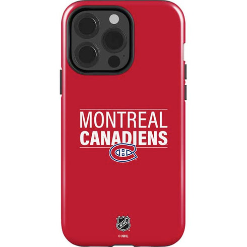 NHL Montreal Canadiens Lineup iPhone 15 Pro Impact Case