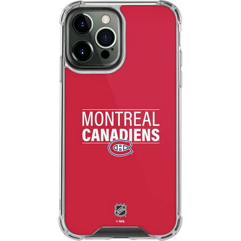 NHL Montreal Canadiens Lineup iPhone 14 Pro Max Clear Case