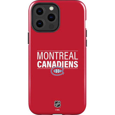 NHL Montreal Canadiens Lineup iPhone 15 Pro Max Impact Case