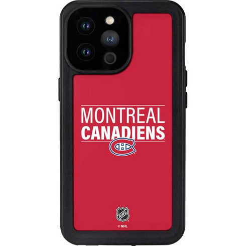 NHL Montreal Canadiens Lineup iPhone 14 Pro Max Waterproof Case