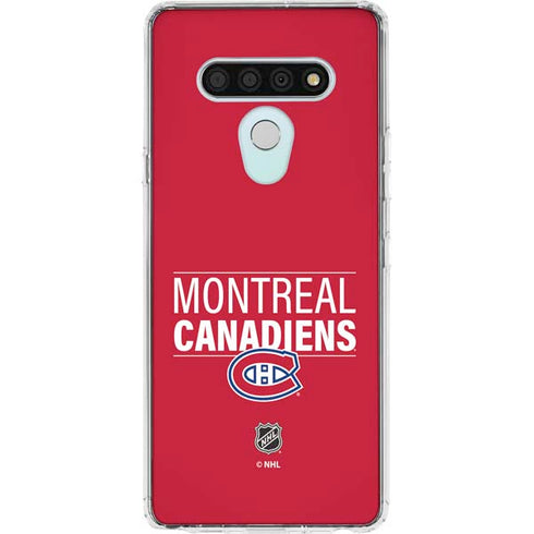 NHL Montreal Canadiens Lineup LG Stylo 6 Clear Case