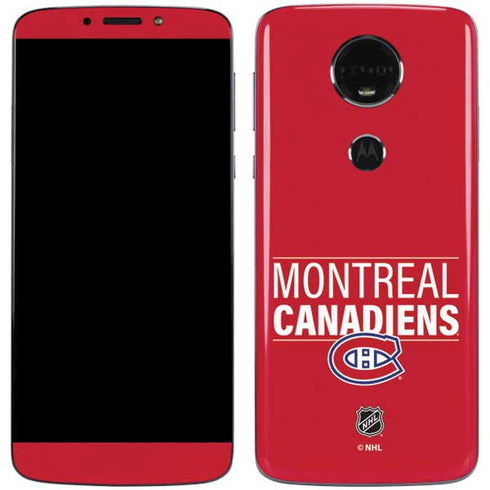 NHL Montreal Canadiens Lineup Moto E5 Plus Skin
