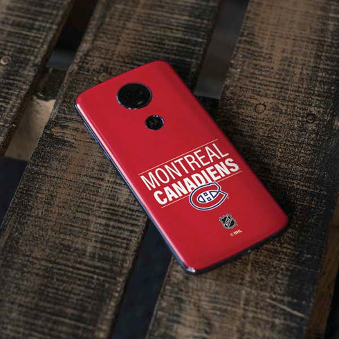 NHL Montreal Canadiens Lineup Moto E5 Plus Skin