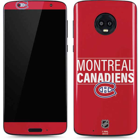NHL Montreal Canadiens Lineup Moto G6 Skin