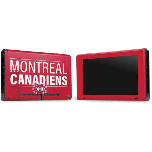 NHL Montreal Canadiens Lineup Nintendo Switch Bundle Skin
