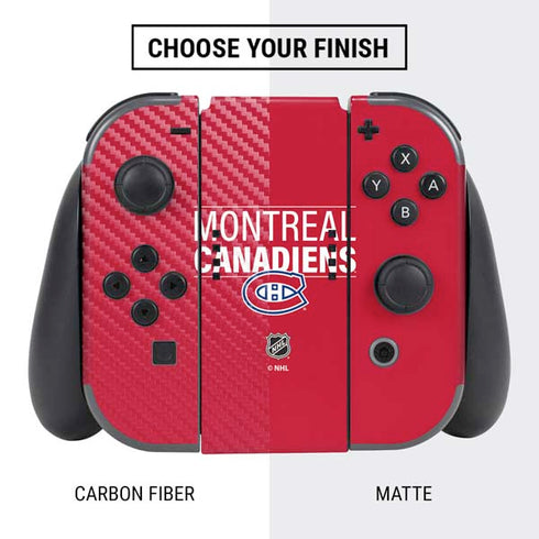 NHL Montreal Canadiens Lineup Nintendo Switch Bundle Skin