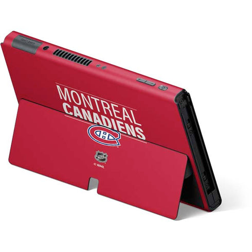 NHL Montreal Canadiens Lineup Nintendo Switch OLED (2021) Skin