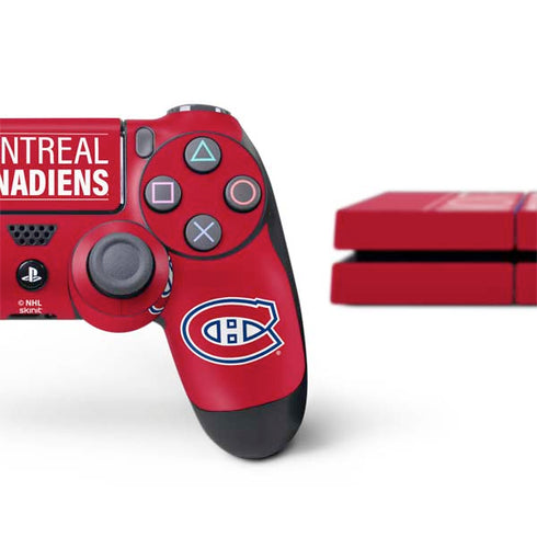 NHL Montreal Canadiens Lineup PS4 Console and Controller Bundle Skin