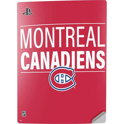 NHL Montreal Canadiens Lineup PS5 Digital Edition Console Skin