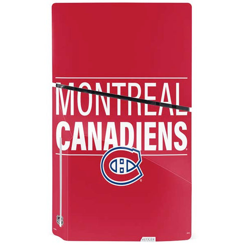 NHL Montreal Canadiens Lineup PS5 Slim Disk Console Skin